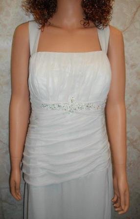 light silver chiffon dress